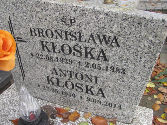 Grób Bronisława Kłóska