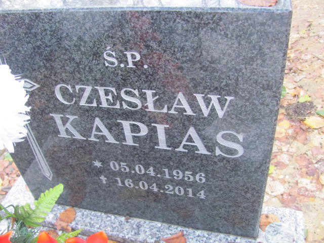 Czesław Kapias 1956 Pszczyna Piasek - Grobonet - Wyszukiwarka osób pochowanych