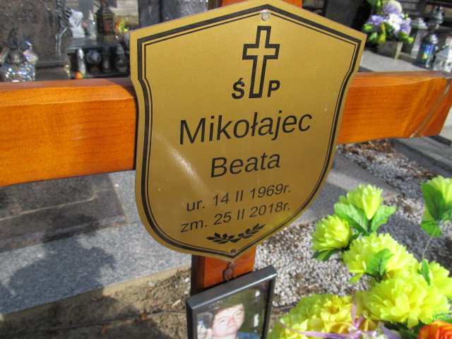 Beata Mikołajec 1969 Pszczyna Piasek - Grobonet - Wyszukiwarka osób pochowanych