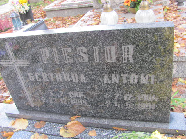 Gertruda Piesiur 1904 Pszczyna Piasek - Grobonet - Wyszukiwarka osób pochowanych