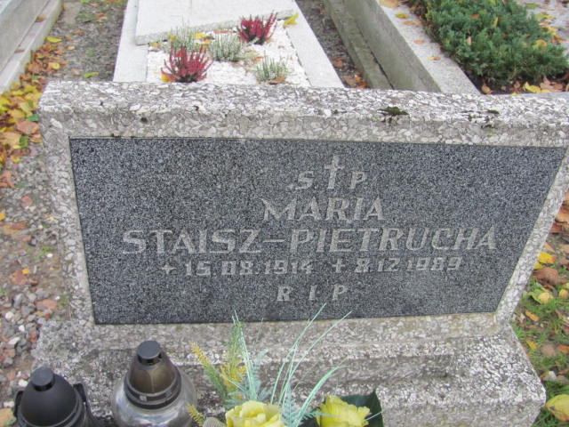 Maria Staisz Pietrucha 1914 Pszczyna Piasek - Grobonet - Wyszukiwarka osób pochowanych