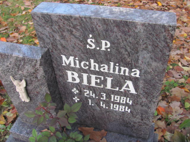 Michalina Biela 1984 Pszczyna Piasek - Grobonet - Wyszukiwarka osób pochowanych